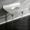 Fauceture 36" x 22" Carrara Marble Vanity Top with Clear Acrylic Console Legs, Carrara Marble/Polished Nickel KVPB3630MA6 - alternate 2
